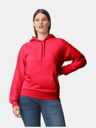 Gildan Unisex Adult Softstyle Fleece Midweight Hoodie (Red) - Red