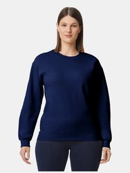 Gildan Unisex Adult Softstyle Fleece Midweight Pullover (Navy Blue) - Navy Blue