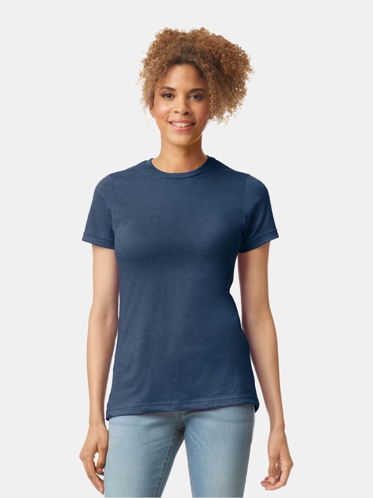 Gildan Womens/Ladies CVC T-Shirt (Navy Mist) - Navy Mist
