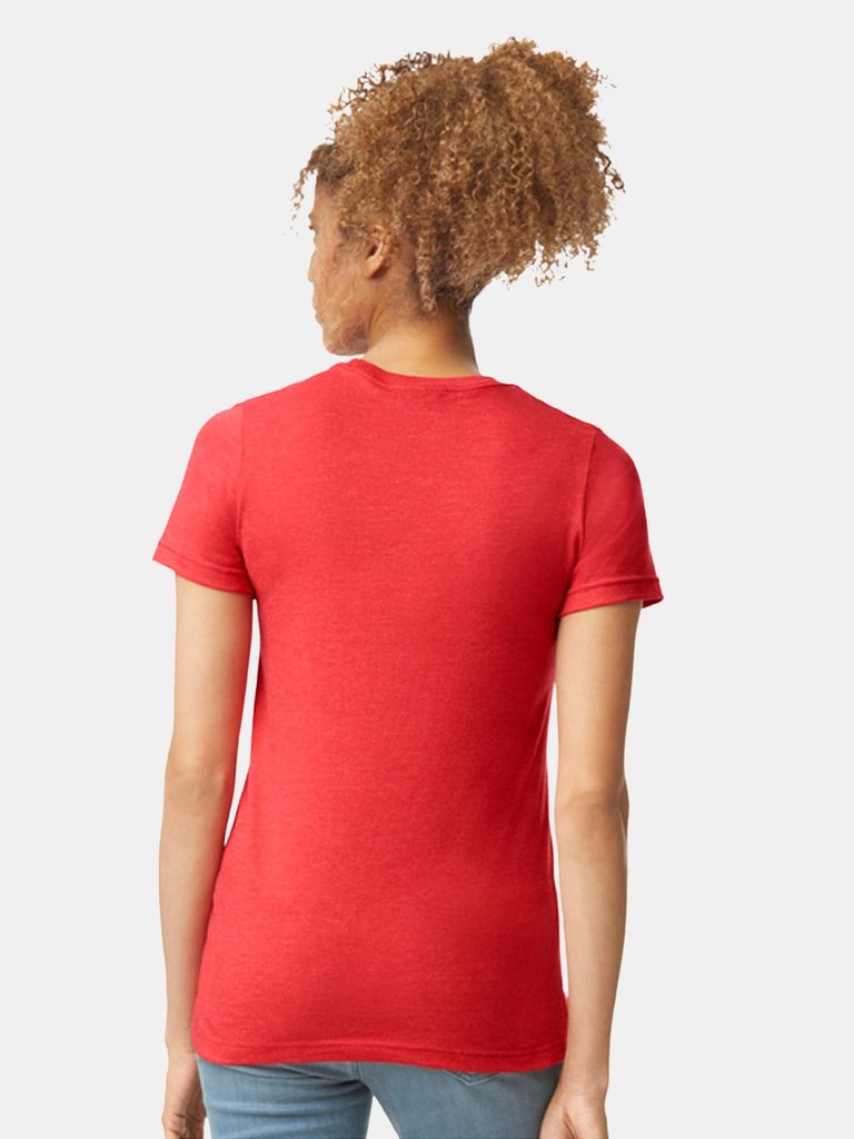 Gildan Womens/Ladies CVC T-Shirt (Red Mist)