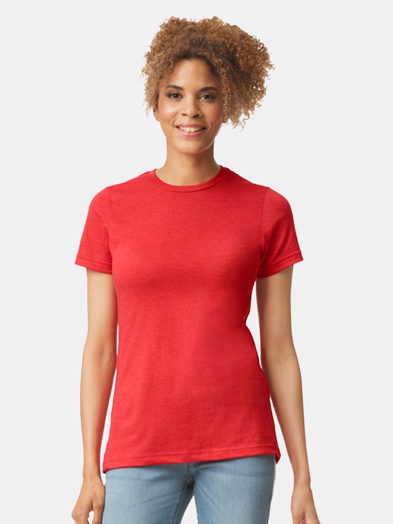 Gildan Womens/Ladies CVC T-Shirt (Red Mist) - Red Mist