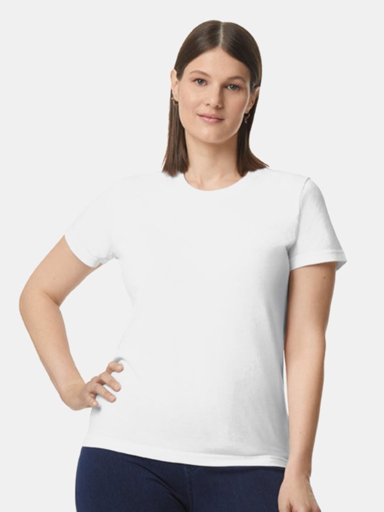 Gildan Womens/Ladies Softstyle Plain Midweight T-Shirt (White) - White