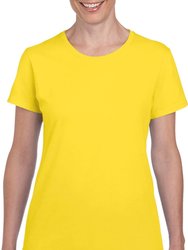 Ladies/Womens Heavy Cotton Missy Fit Short Sleeve T-Shirt - Daisy - Daisy