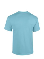 Mens Heavy Cotton Short Sleeve T-Shirt - Sky