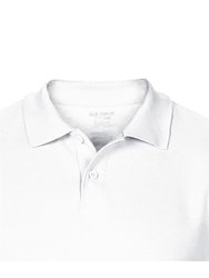 Softstyle Men's Short Sleeve Double Pique Polo Shirt - White