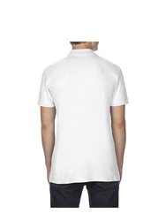 Softstyle Men's Short Sleeve Double Pique Polo Shirt - White