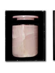 Pink Onyx Marble Candle