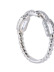 Chainlink Rope Ring - White Gold