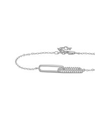 Paperclip Bracelet - White Gold