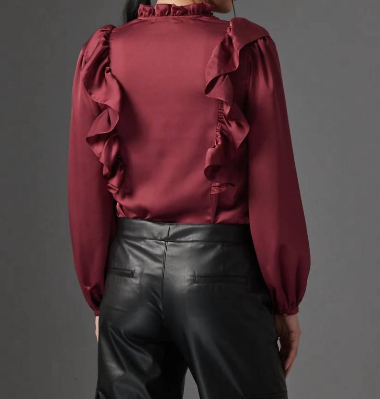 Anya Blouse In Burgundy