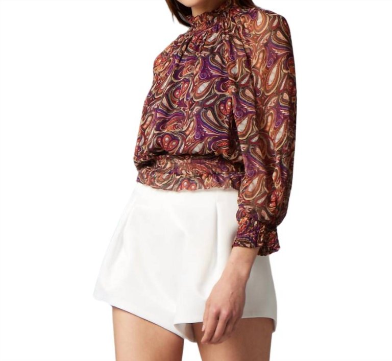 Dell Blouse In Psychedelic Paisley - Psychedelic Paisley