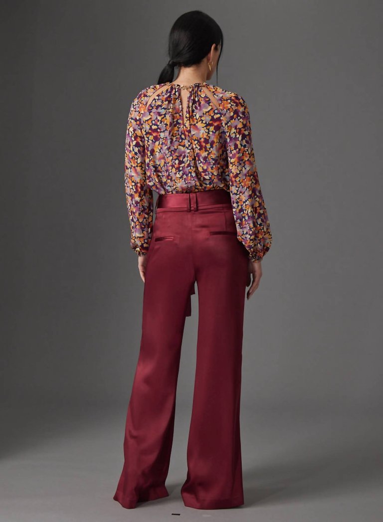 Oaklyn Pant In Burgundy