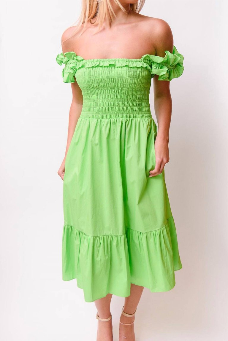 Tessa Dress In Green Apple