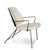 Taylor Blue Modern Lounge Arm Chair With Matte Black Steel Legs