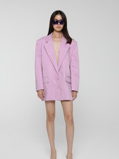 Giuseppe Di Morabito Allover Rhinestone Oversized Blazer Lilac Pink product