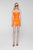 Latex Bustier Mini Dress - Vibrant Orange
