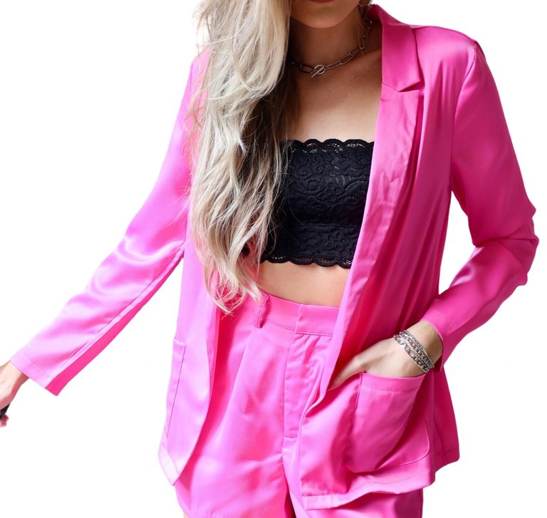 All Of The Lights Blazer - Hot Pink