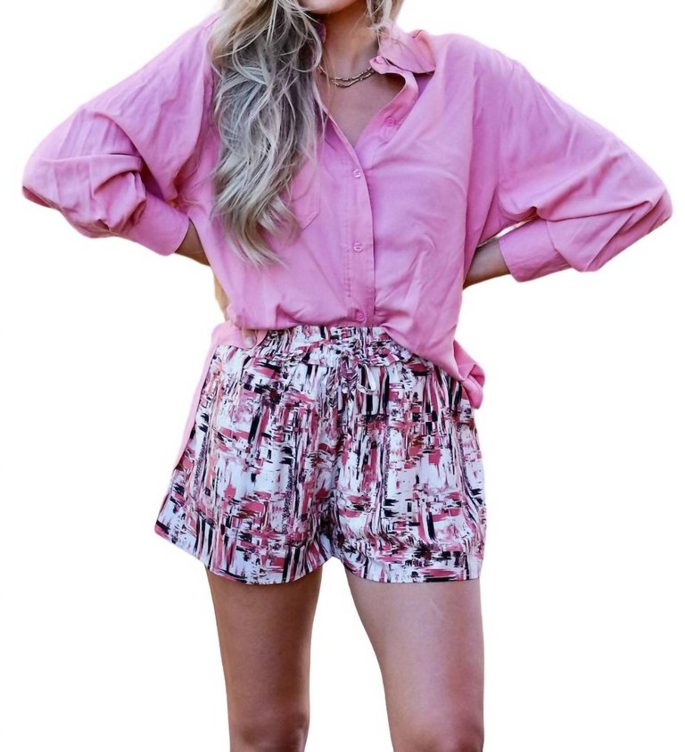 Business In The Front Shirt - Pink