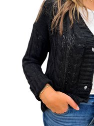 Cable Knit Sweater Cardigan