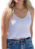 Cutesie Hemmed Tank - White