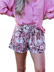 Stroke Of Style Silk Shorts - Pink