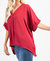 V-Neck High-Low Top In Burgundy