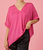 V-Neck High-Low Top In Hot Pink - Hot Pink