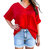 V-Neck Top - Red