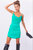 Cowl Neck Strapped Mini Dress - GREEN