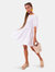 Double Layer Mini Dress - WHITE