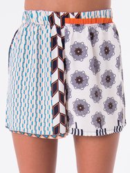 Elastic Waist Band Printed Short