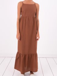 Open Back Strapped Maxi Dress