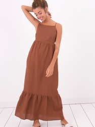 Open Back Strapped Maxi Dress