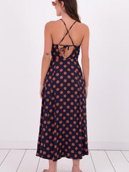 Open Back Strapped Midi Dress