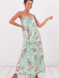 Printed Strapped Long Dress