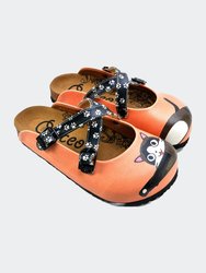 Blush Cat Cross-Strap Clogs - WCAL180 - Multi Colorful