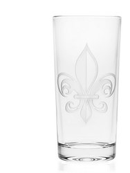 44807 12 Oz Fleur De Lis Highball Glass- Set Of 4