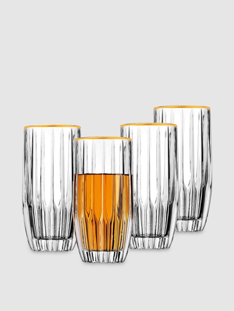 Atlas Highball Glasses, Set of 4