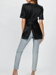 Inside-Out Wrap Blazer In Black