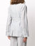 Mini Stripe Linen Blazer In Grey