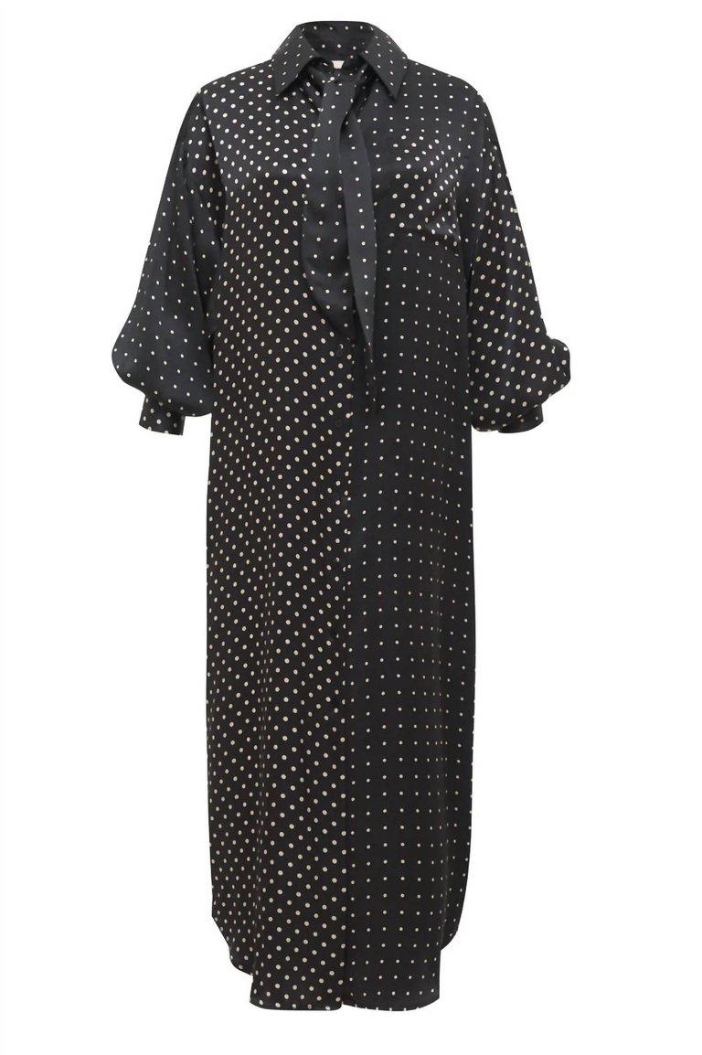 Printed Dress In Multi Dot/Black - Multi Dot/Black