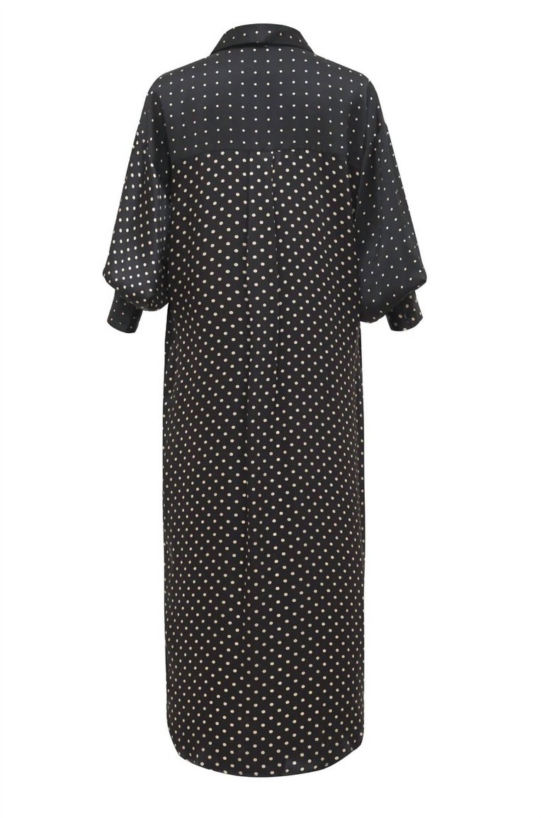 Printed Dress In Multi Dot/Black