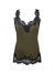 Women's Megan Lace Tank Top In Moss Green/black - Moss Green/black