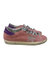 Super Star Silver Lace Up Sneakers In Pink