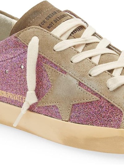 Golden Goose Women Super Star Pink Glitter Lace up Sneakers product
