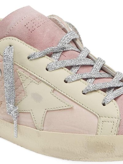 Golden Goose Women Super Star Pink Lace Up Leather Suede Sneakers product