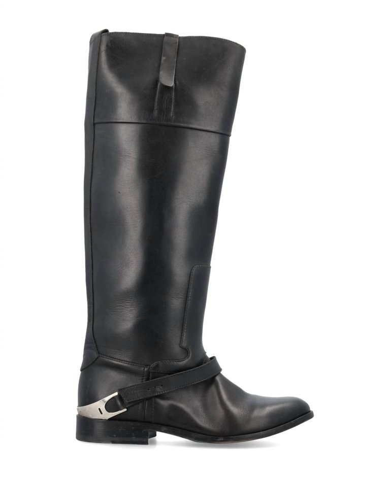 Women'S Charlie Leather Boot - Black