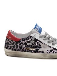 Women's Sequin Superstar Sneaker - Leopard/Flock Ice/Red