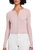 Pointelle Crop Cardigan In Rose Quartz - Rose Quartz