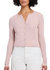 Pointelle Crop Cardigan In Rose Quartz - Rose Quartz